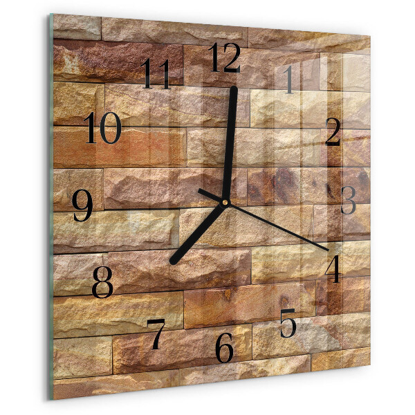 Square wall clock Brick