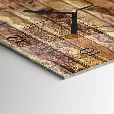 Square wall clock Brick