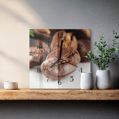 Square wall clock Coffee Beans
