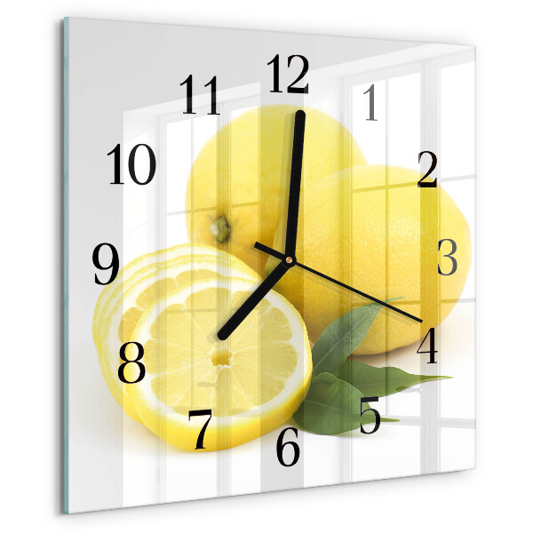 Square wall clock Lemons