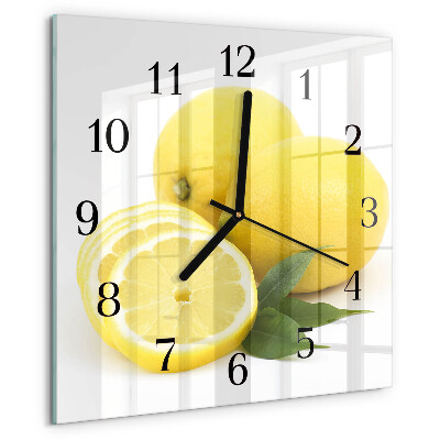 Square wall clock Lemons