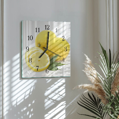 Square wall clock Lemons