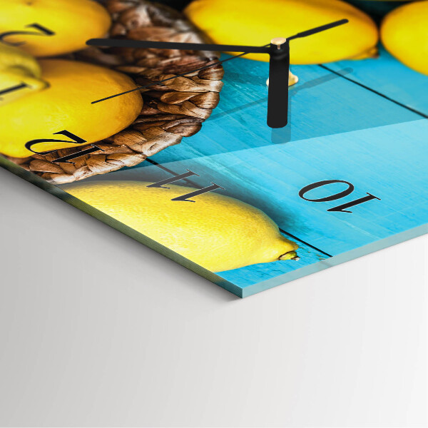 Square wall clock Lemons