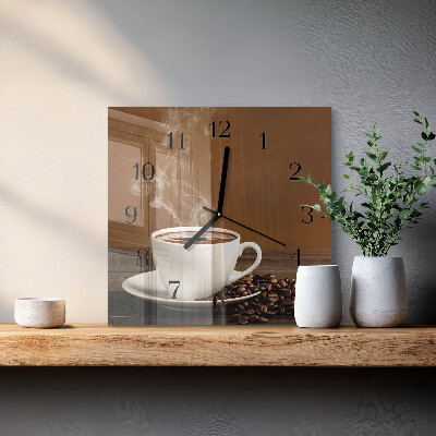 Square wall clock Coffee