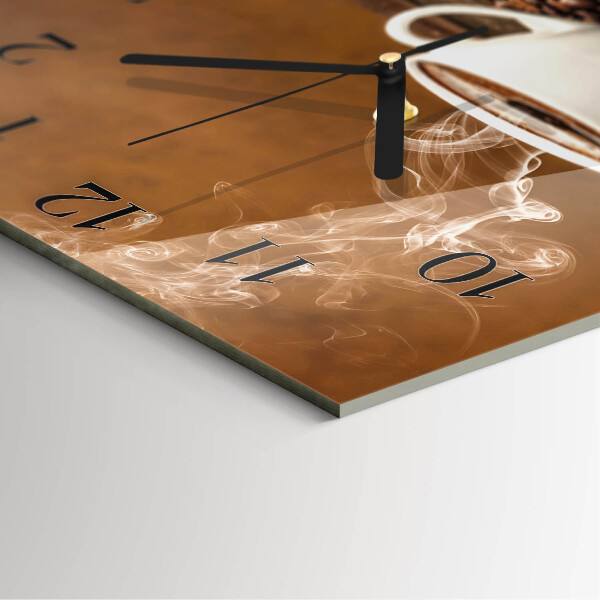 Square wall clock Coffee