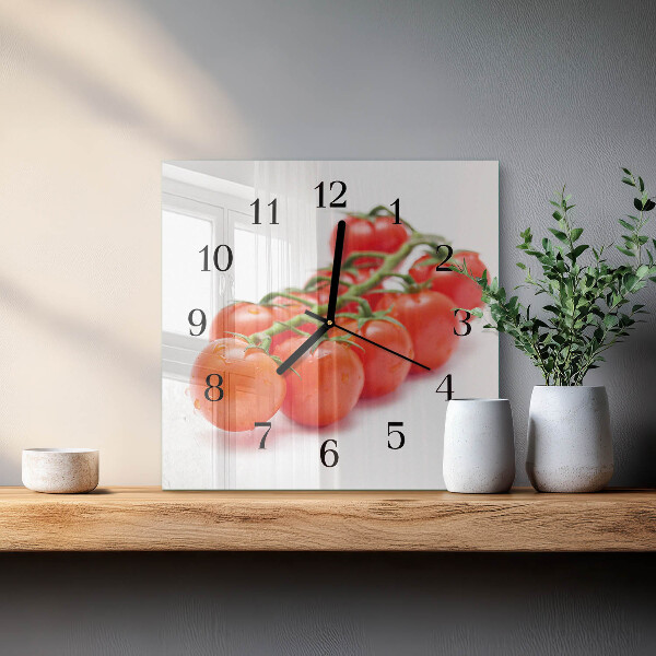 Square wall clock Tomatoes