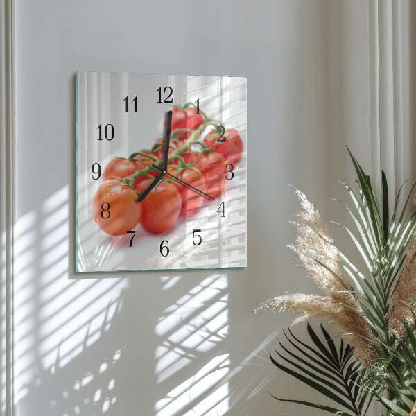 Square wall clock Tomatoes
