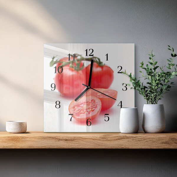 Square wall clock Tomatoes