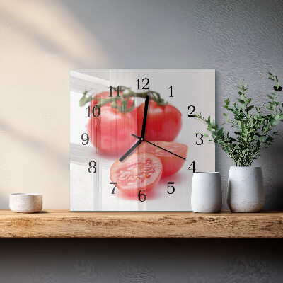 Square wall clock Tomatoes