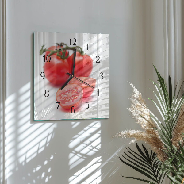 Square wall clock Tomatoes