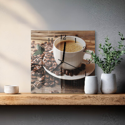Square wall clock Coffee