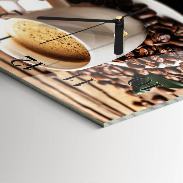 Square wall clock Coffee