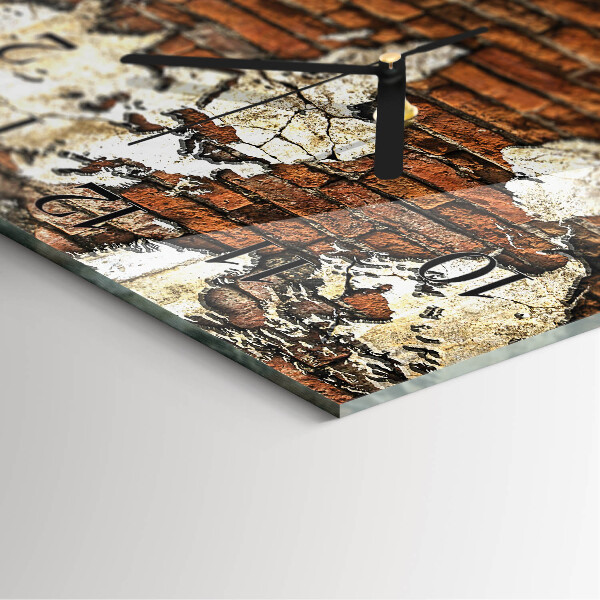 Square wall clock Continents