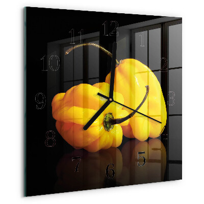 Square wall clock Pepper