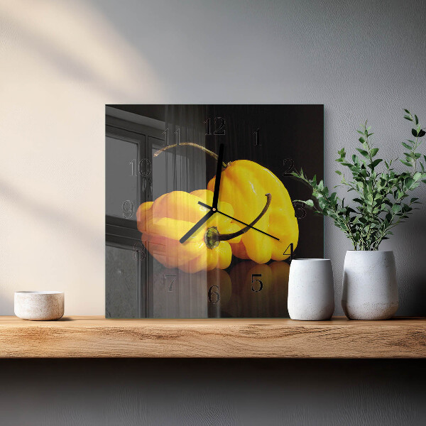 Square wall clock Pepper