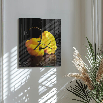 Square wall clock Pepper