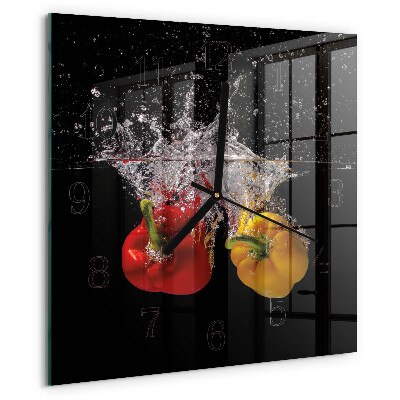 Square wall clock Pepper