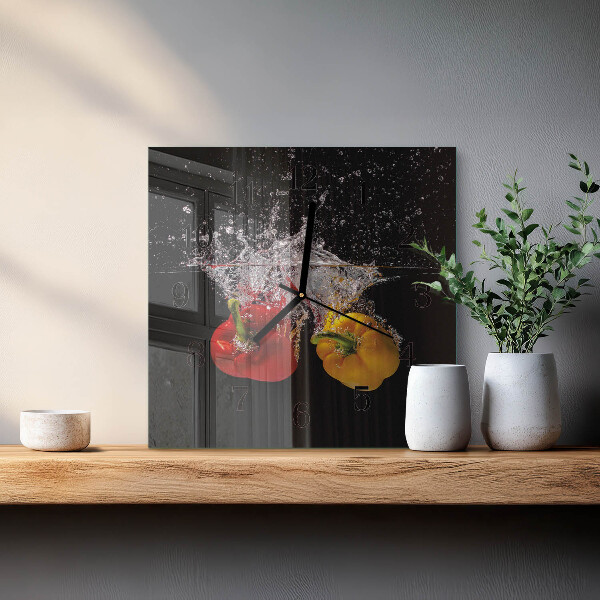 Square wall clock Pepper