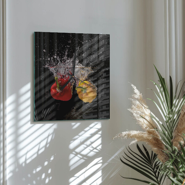 Square wall clock Pepper