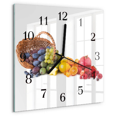 Square wall clock Fruit