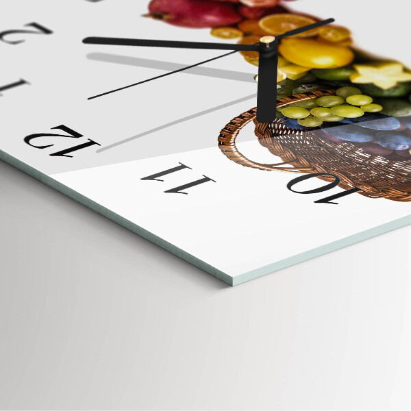 Square wall clock Fruit