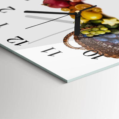 Square wall clock Fruit