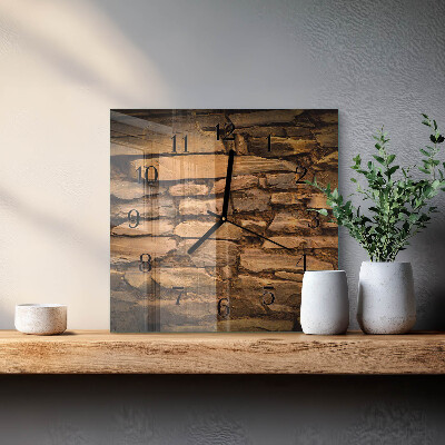 Square wall clock Stones