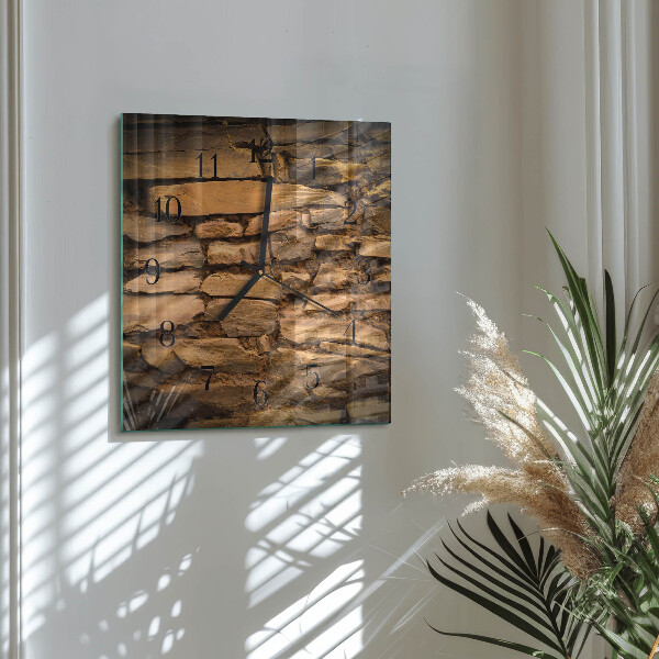 Square wall clock Stones