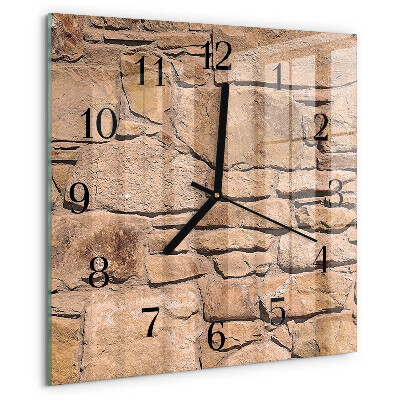 Square wall clock Stones