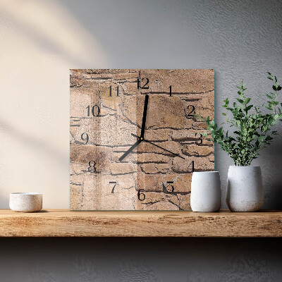 Square wall clock Stones