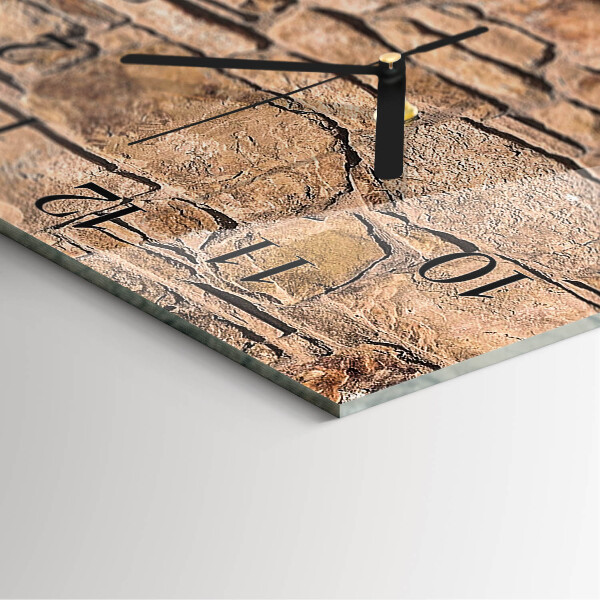Square wall clock Stones