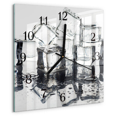 Square wall clock Ice