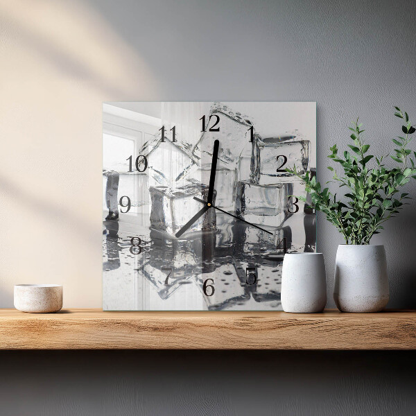 Square wall clock Ice