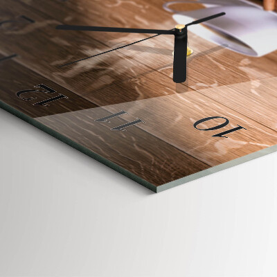 Square wall clock Coffee