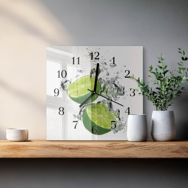 Square wall clock Calcium carbonate