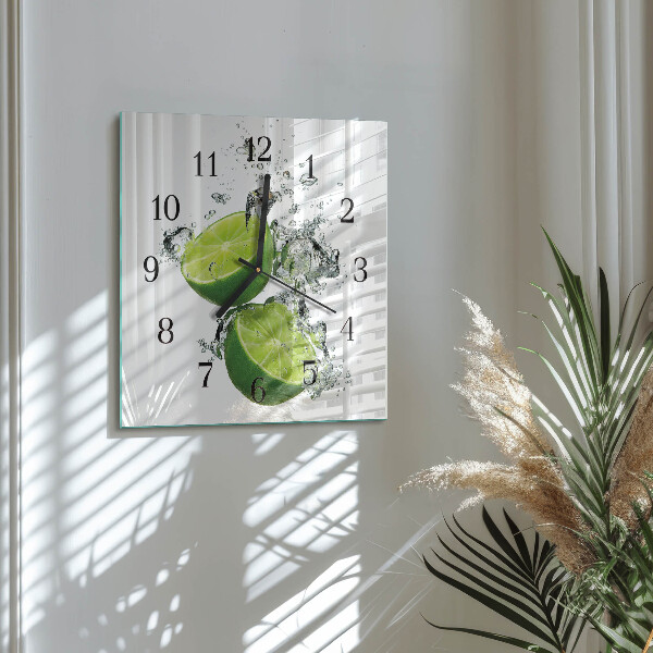 Square wall clock Calcium carbonate