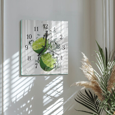 Square wall clock Calcium carbonate