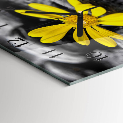 Square wall clock Flower