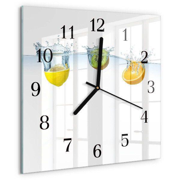 Square wall clock Kiwi