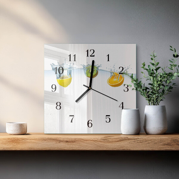 Square wall clock Kiwi