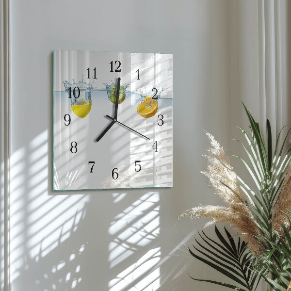 Square wall clock Kiwi
