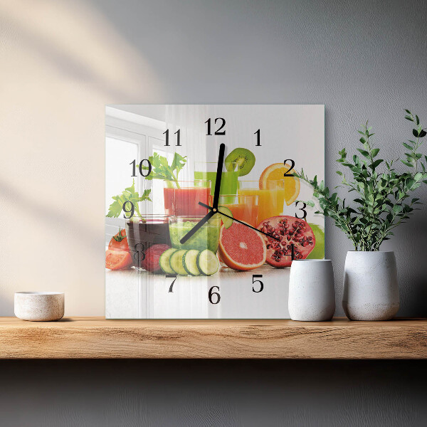 Square wall clock Juices