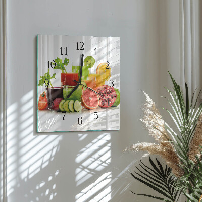 Square wall clock Juices