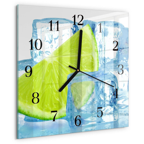 Square wall clock Lime Ice