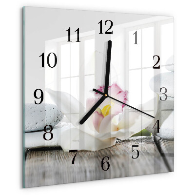 Square wall clock Orchid