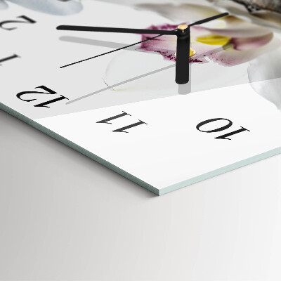 Square wall clock Orchid