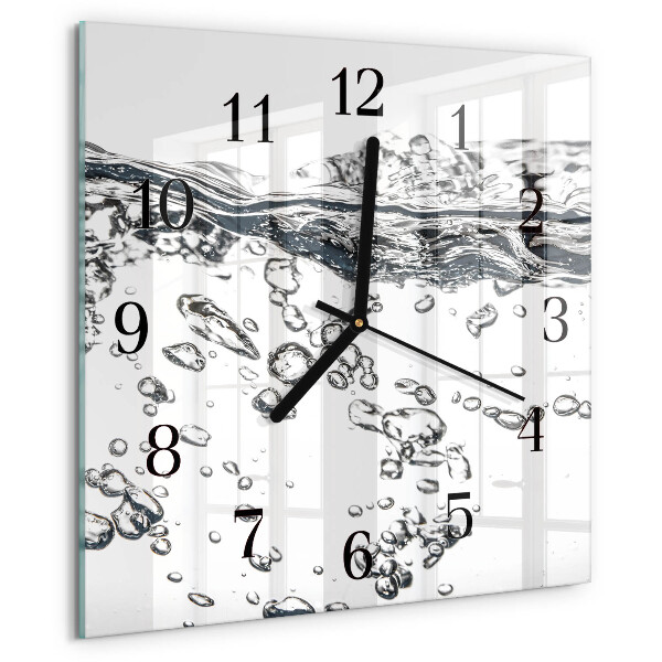 Square wall clock Water