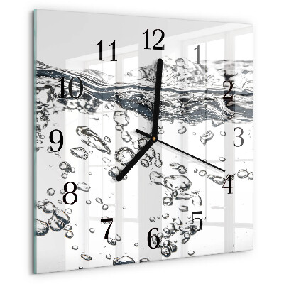 Square wall clock Water