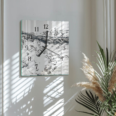 Square wall clock Water
