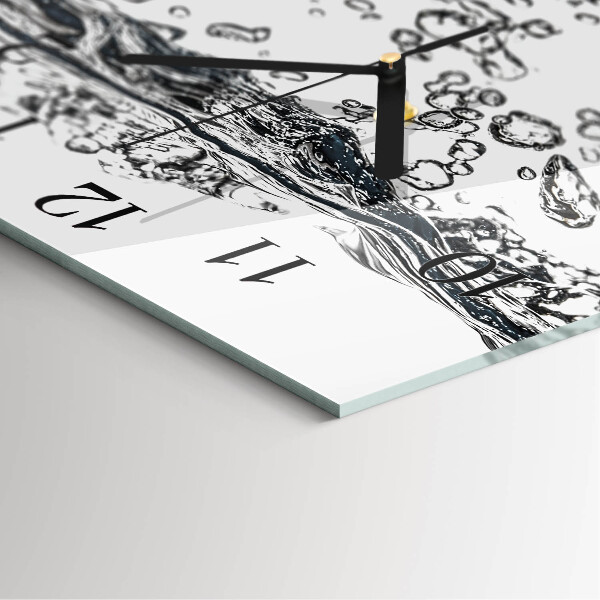 Square wall clock Water